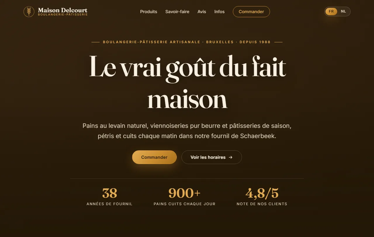 Aperçu du modèle Maison Delcourt, commerce de bouche